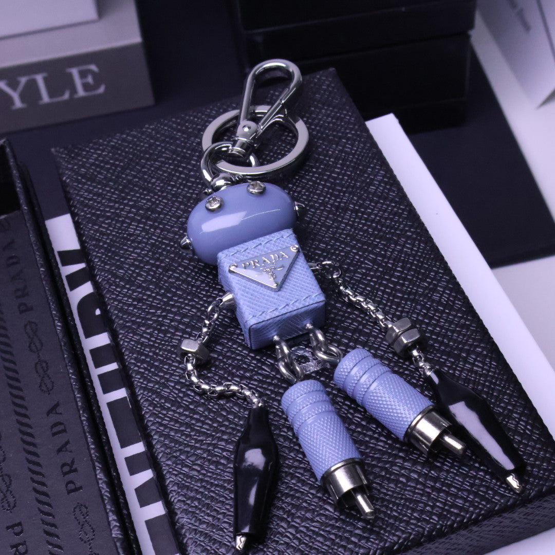 PRADA Triangle Logo Logo Detail Pendant
