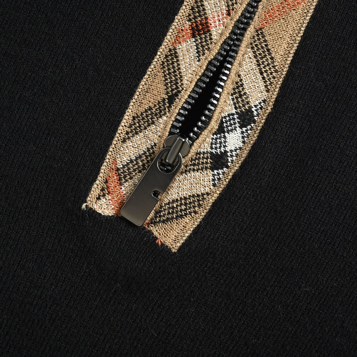 Burberry Half-zip wool knit sweater