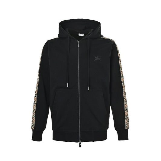 Burberry Embroidered Zip-Up Hoodie