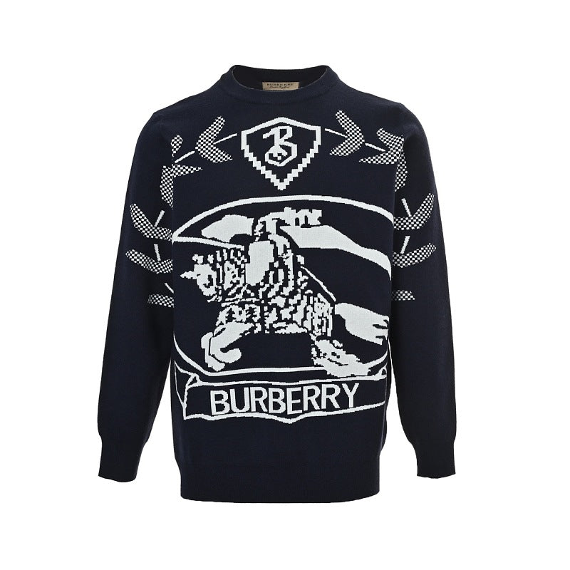 Burberry Jacquard Crew-Neck Sweater