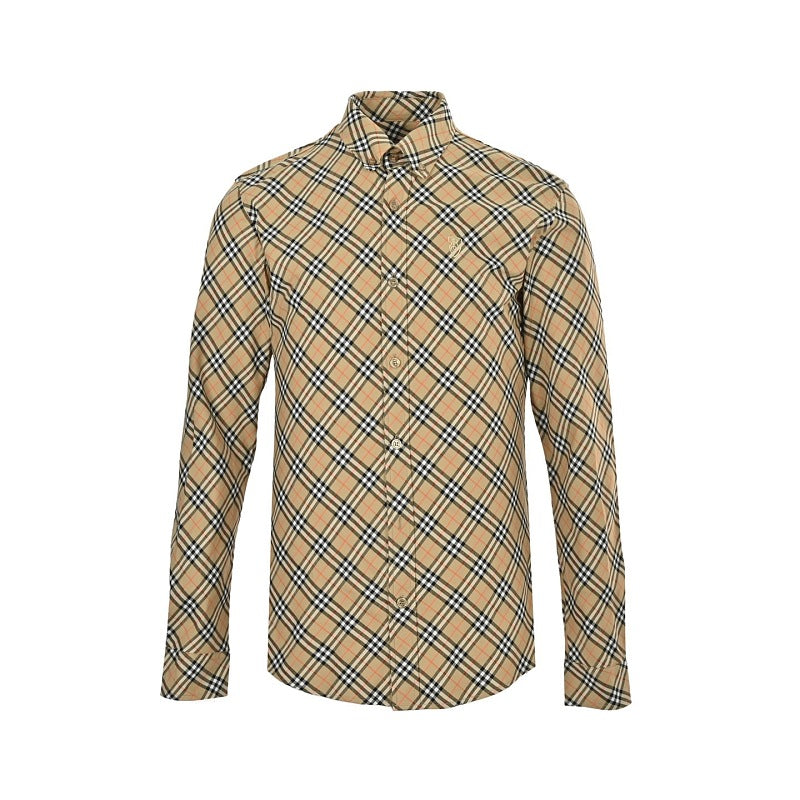 Burberry Long-sleeve diagonal plaid shirt