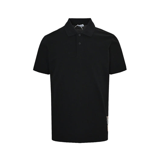 Burberry Short-Sleeve Polo T-Shirt with Patch Detail