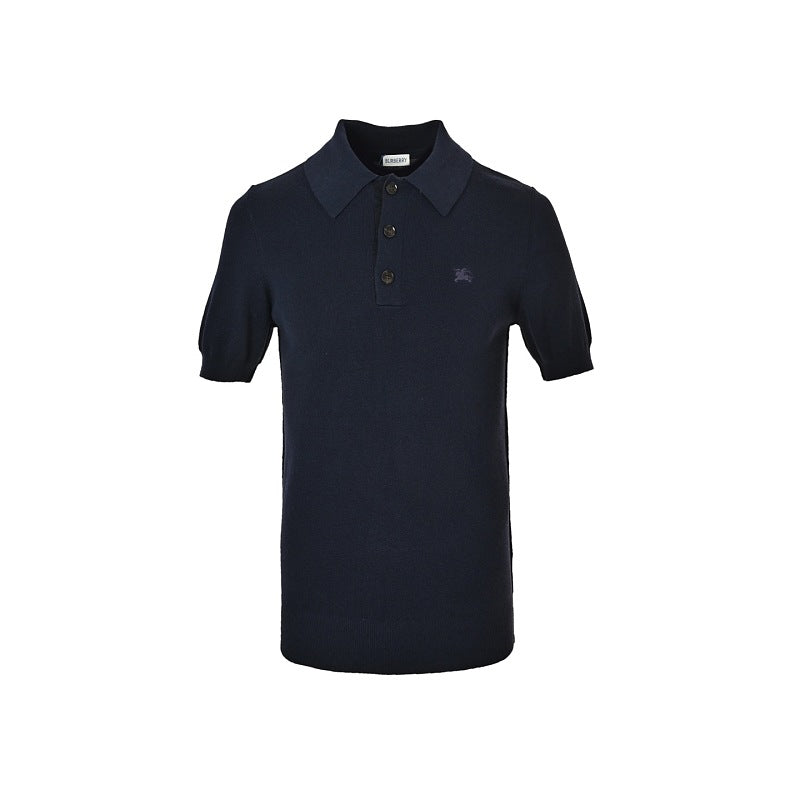 Burberry Short-Sleeve Knitted Polo Shirt