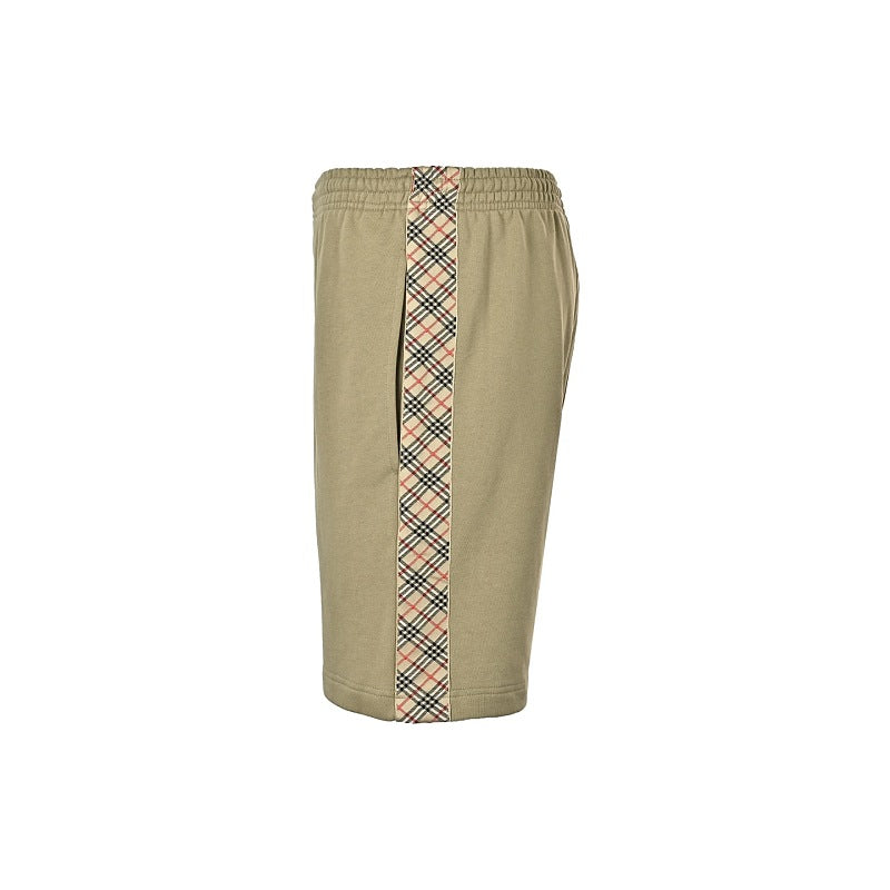 Burberry Shorts with Plaid Side Tape
