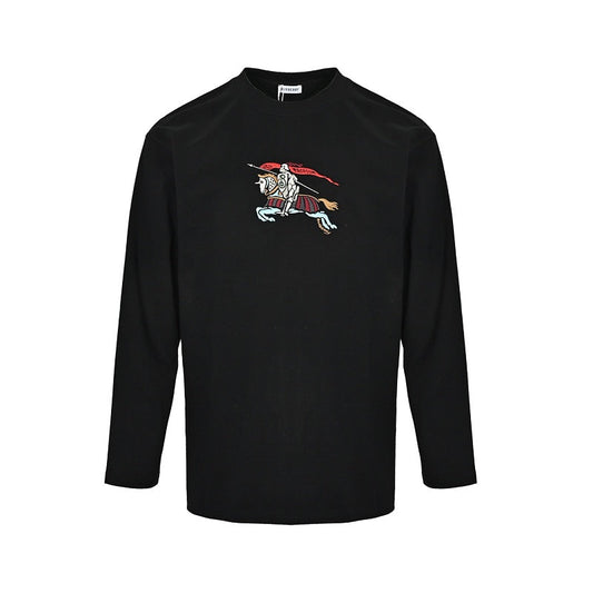 Burberry Long-Sleeve T-Shirt with Colorful Embroidery