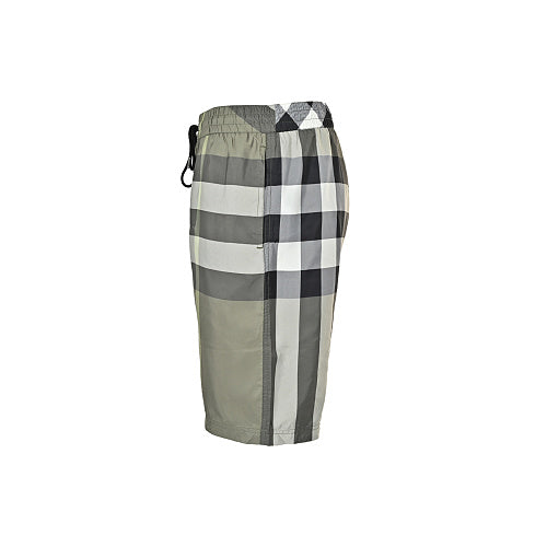 Burberry Diagonal Plaid Beach Shorts
