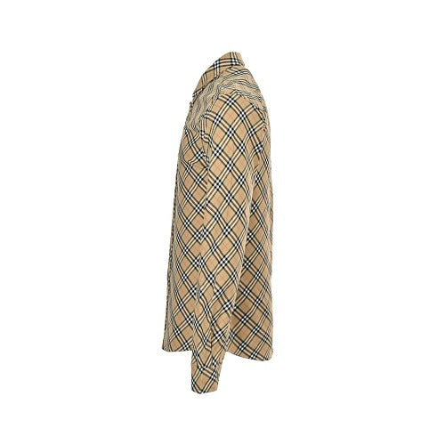 Burberry Long-sleeve diagonal plaid shirt