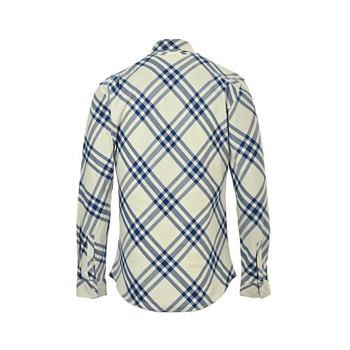 Burberry Long-sleeve diagonal plaid shirt
