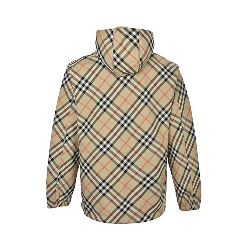 Burberry Plaid hooded jacket with cinched waist