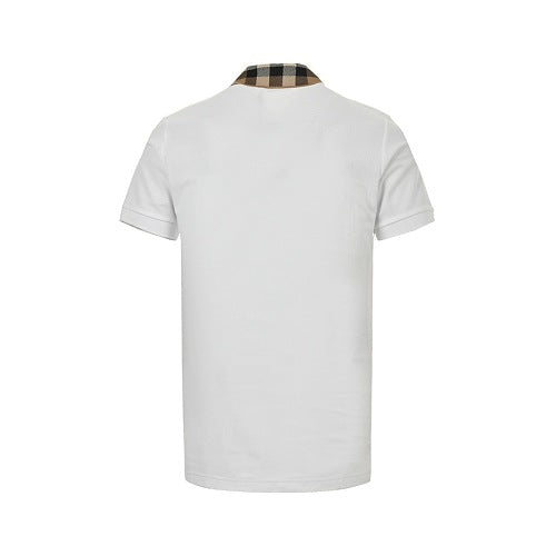Burberry Polo Shirt with Plaid Collar