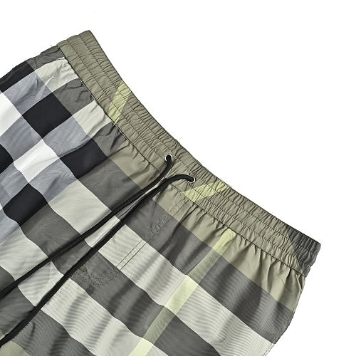 Burberry Diagonal Plaid Beach Shorts