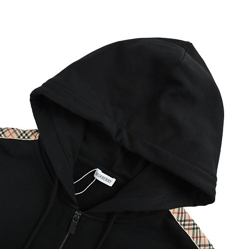 Burberry Embroidered Zip-Up Hoodie