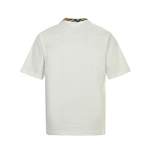 Burberry Plaid-Collar Panel T-Shirt