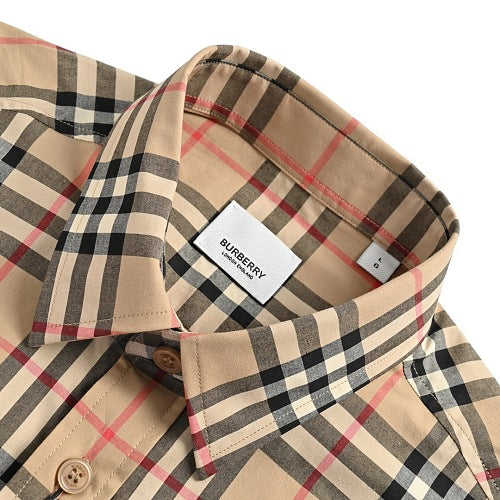 Burberry Webbing-detail plaid shirt