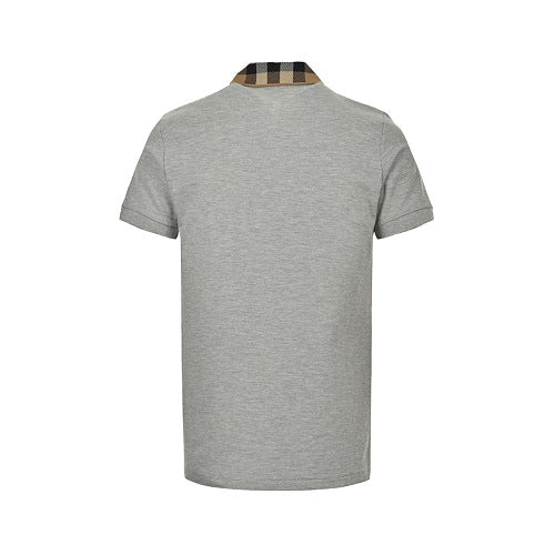 Burberry Polo Shirt with Plaid Collar