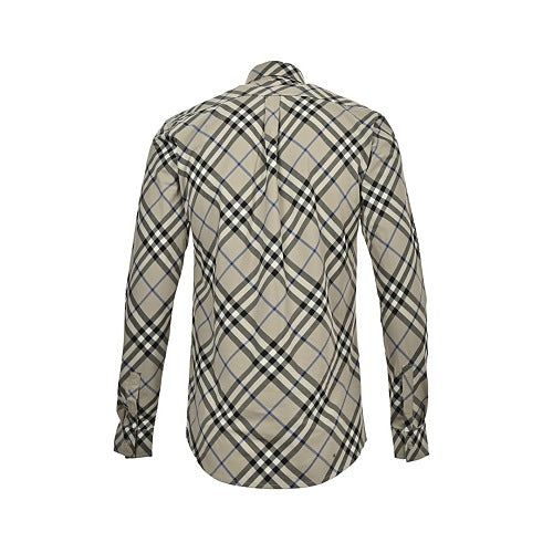 Burberry Long-sleeve diagonal plaid shirt