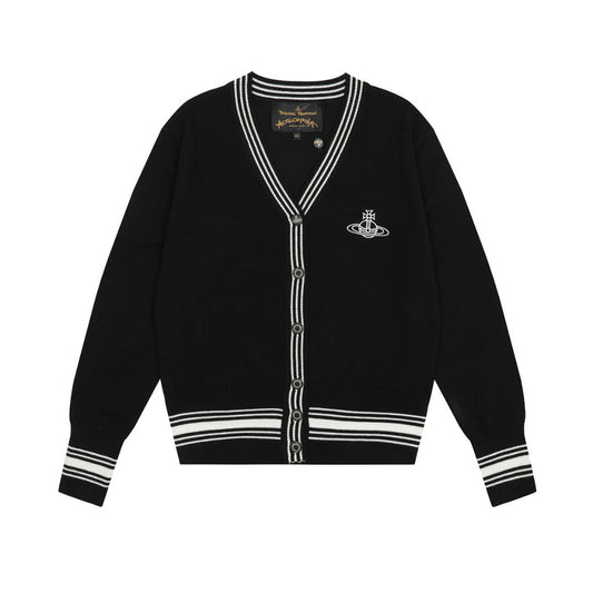 Color-block Cotton-Wool Cardigan