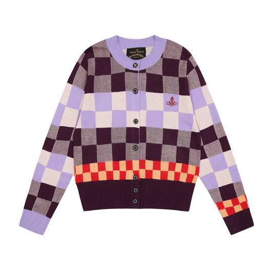 Scarf-Collar Cotton Sweater