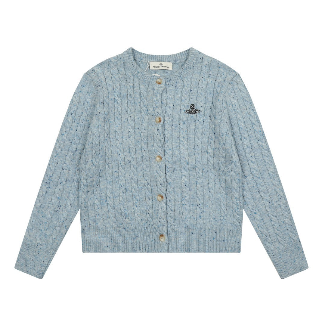 Color-block Cotton-Wool Cardigan