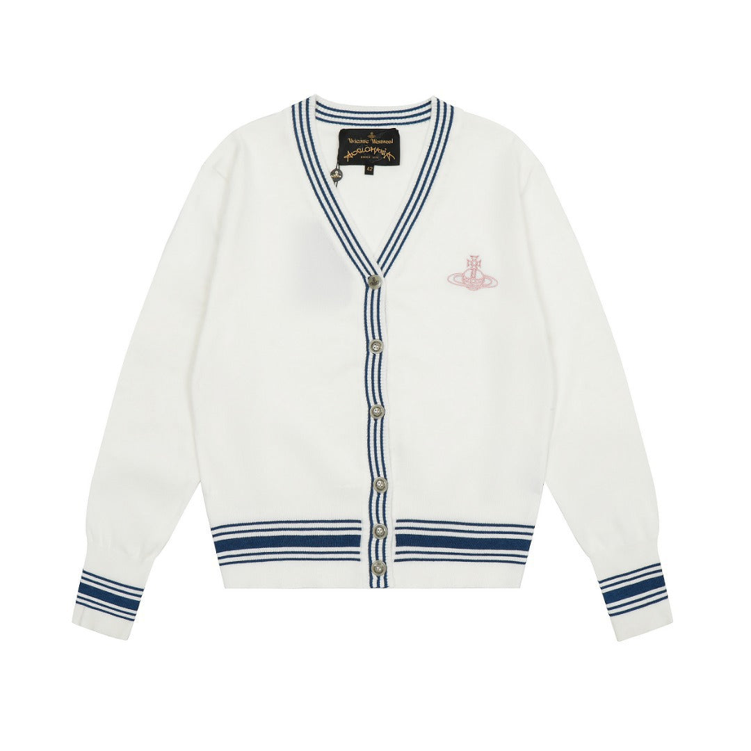 Color-block Cotton-Wool Cardigan