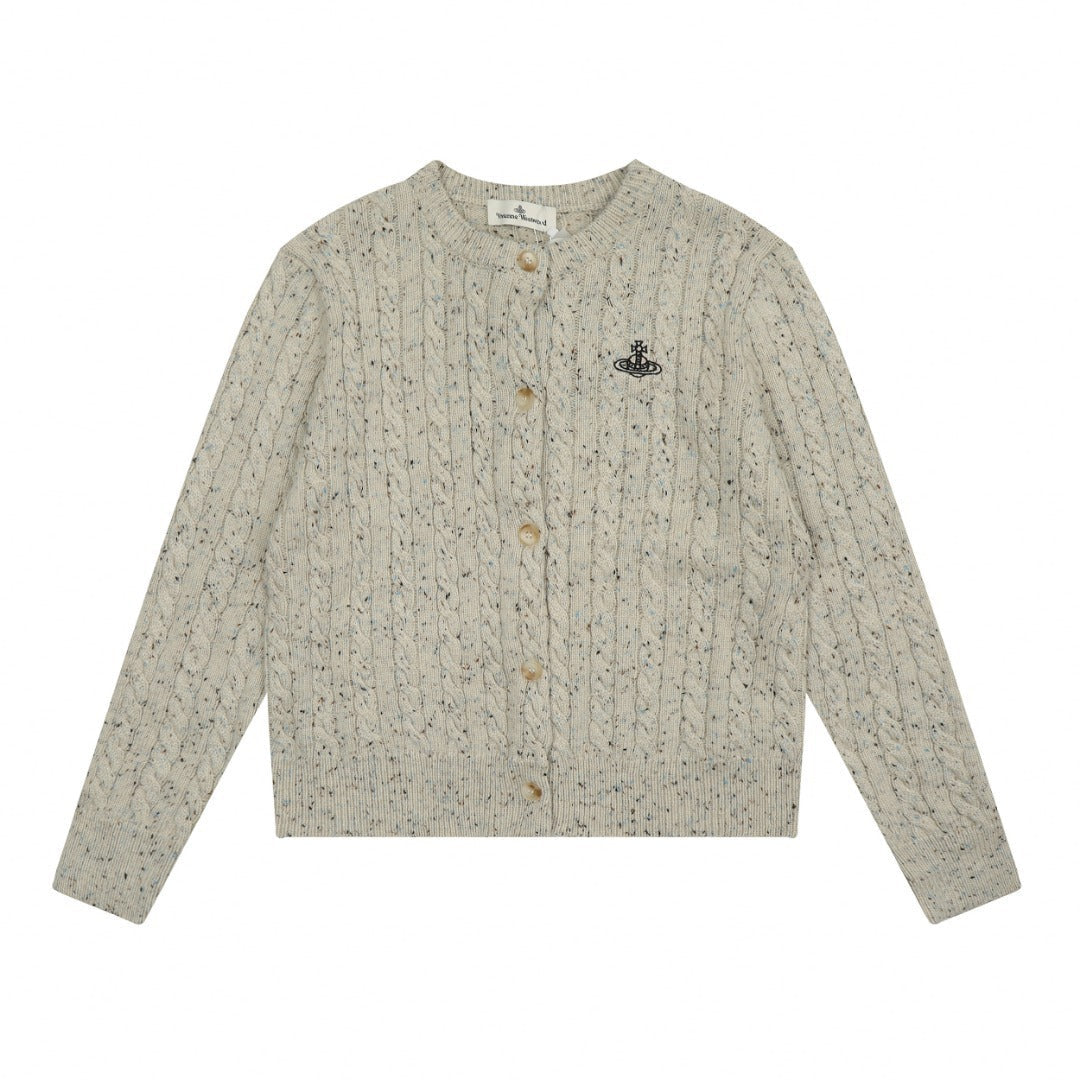 Color-block Cotton-Wool Cardigan
