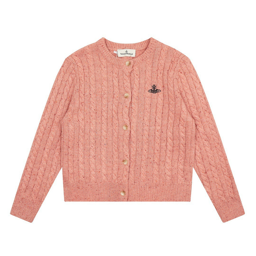 Color-block Cotton-Wool Cardigan