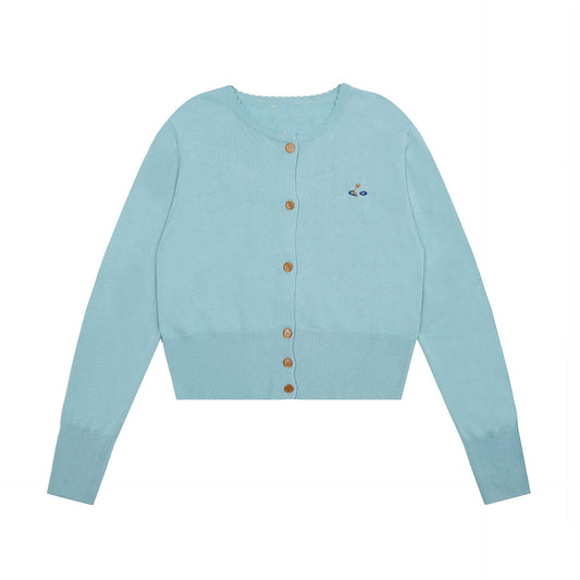 Color-block Cotton-Wool Cardigan