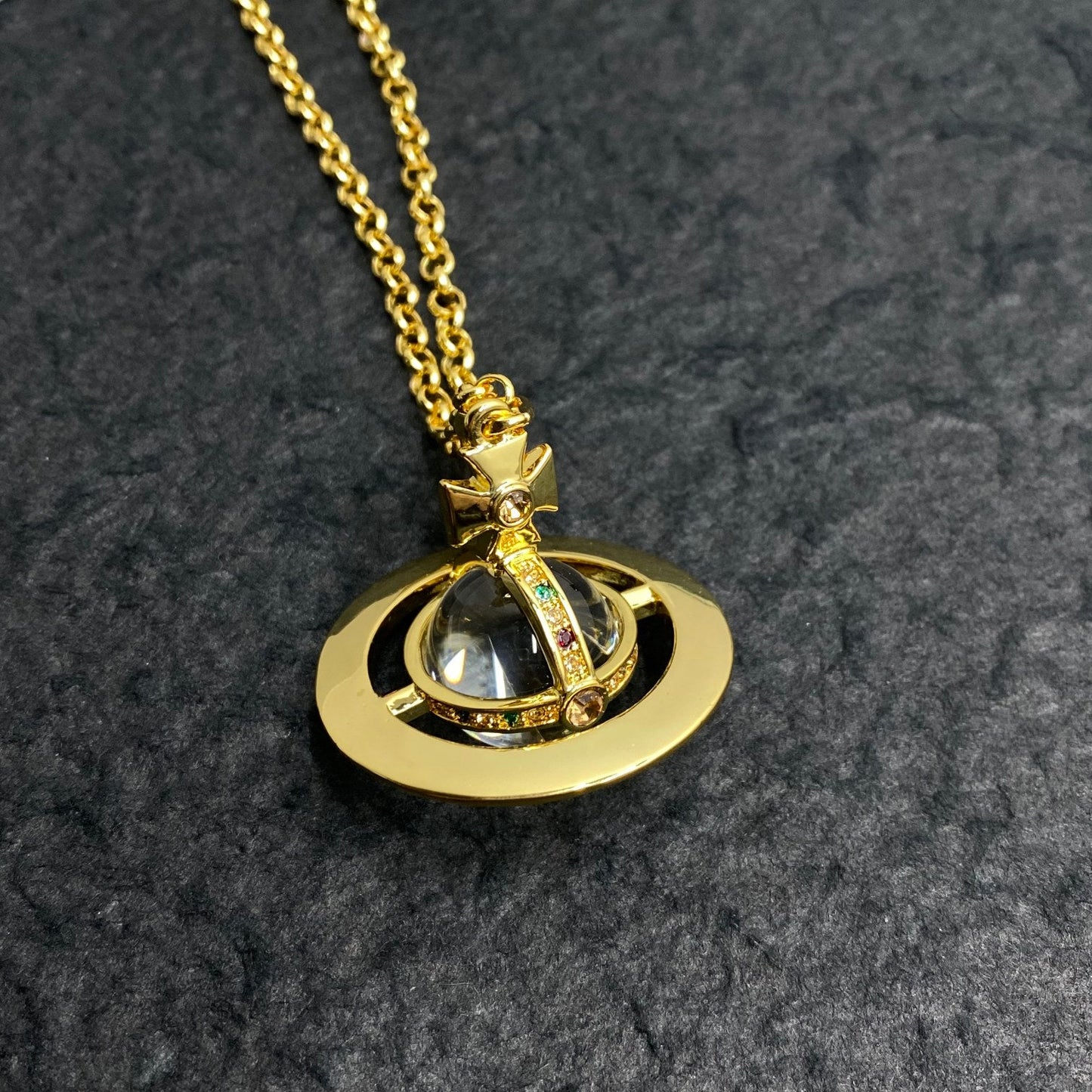 Minimalist Planet Crystal Necklace