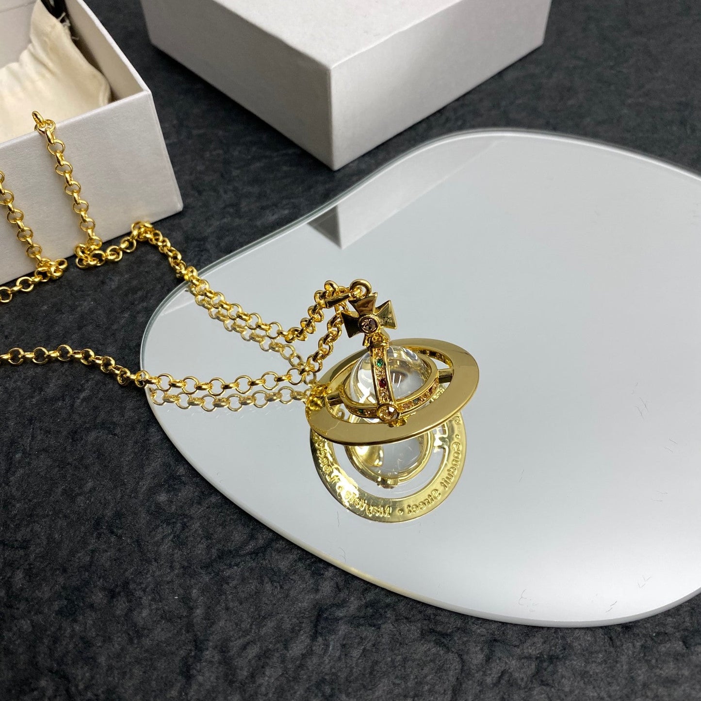 Minimalist Planet Crystal Necklace