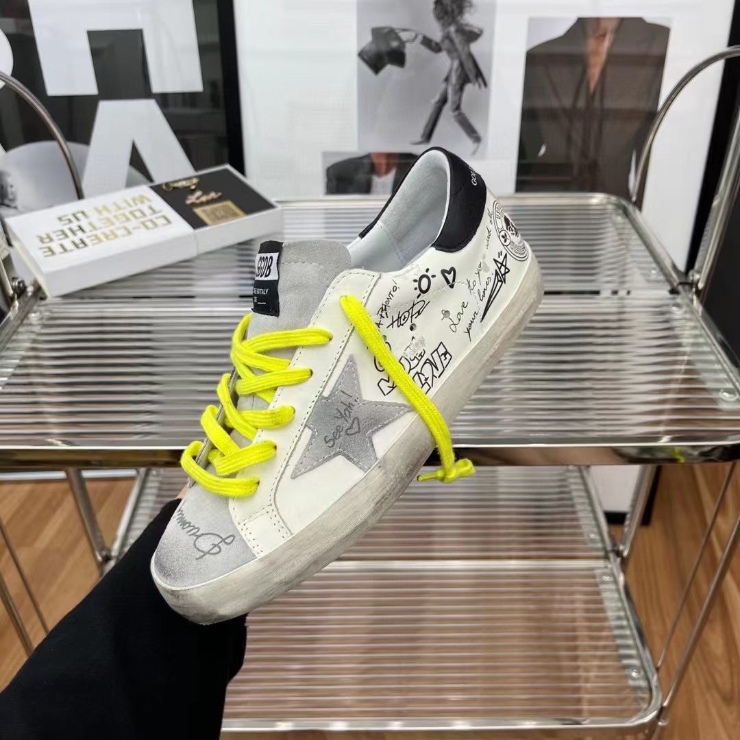 Golden Goose Vintage Distressed Sneakers #330