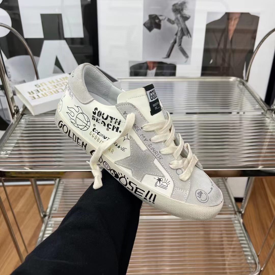 Golden Goose Vintage Distressed Sneakers #319