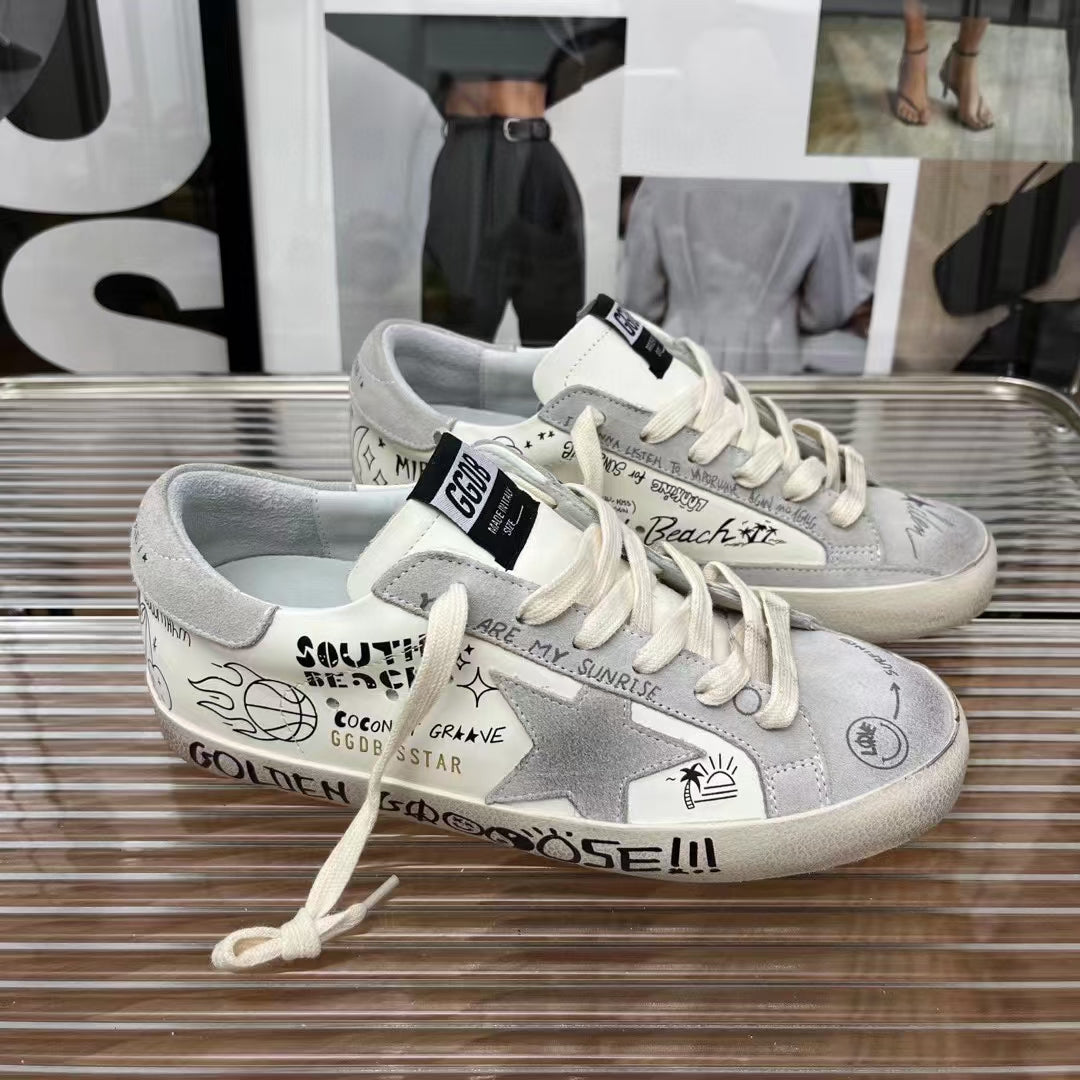 Golden Goose Vintage Distressed Sneakers #319
