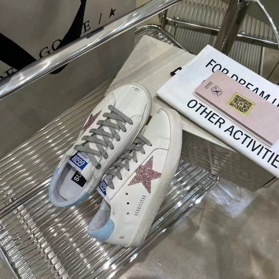 Golden Goose Vintage Distressed Sneakers #324