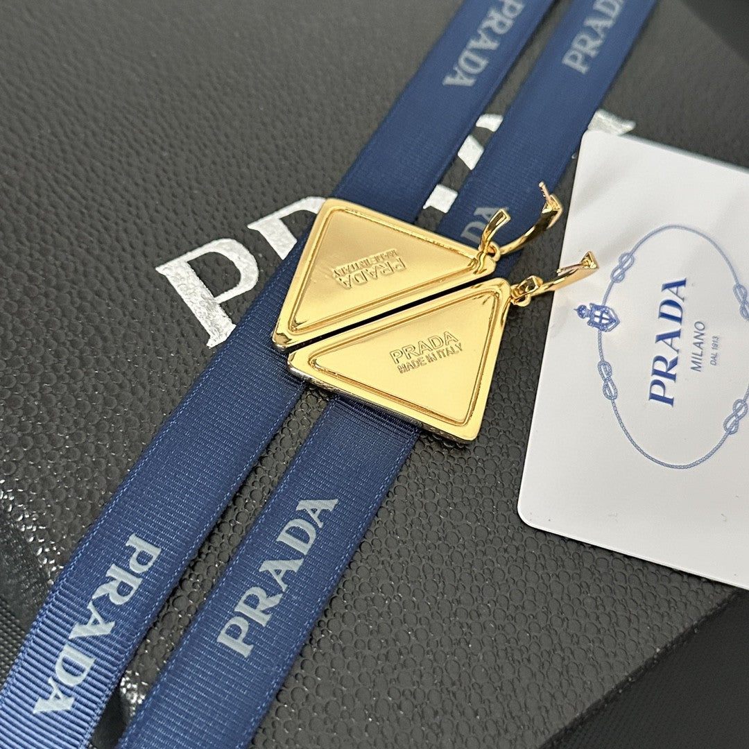 PRADA Logo Detail Earrings