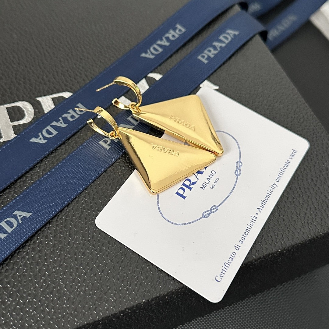 PRADA Logo Detail Earrings