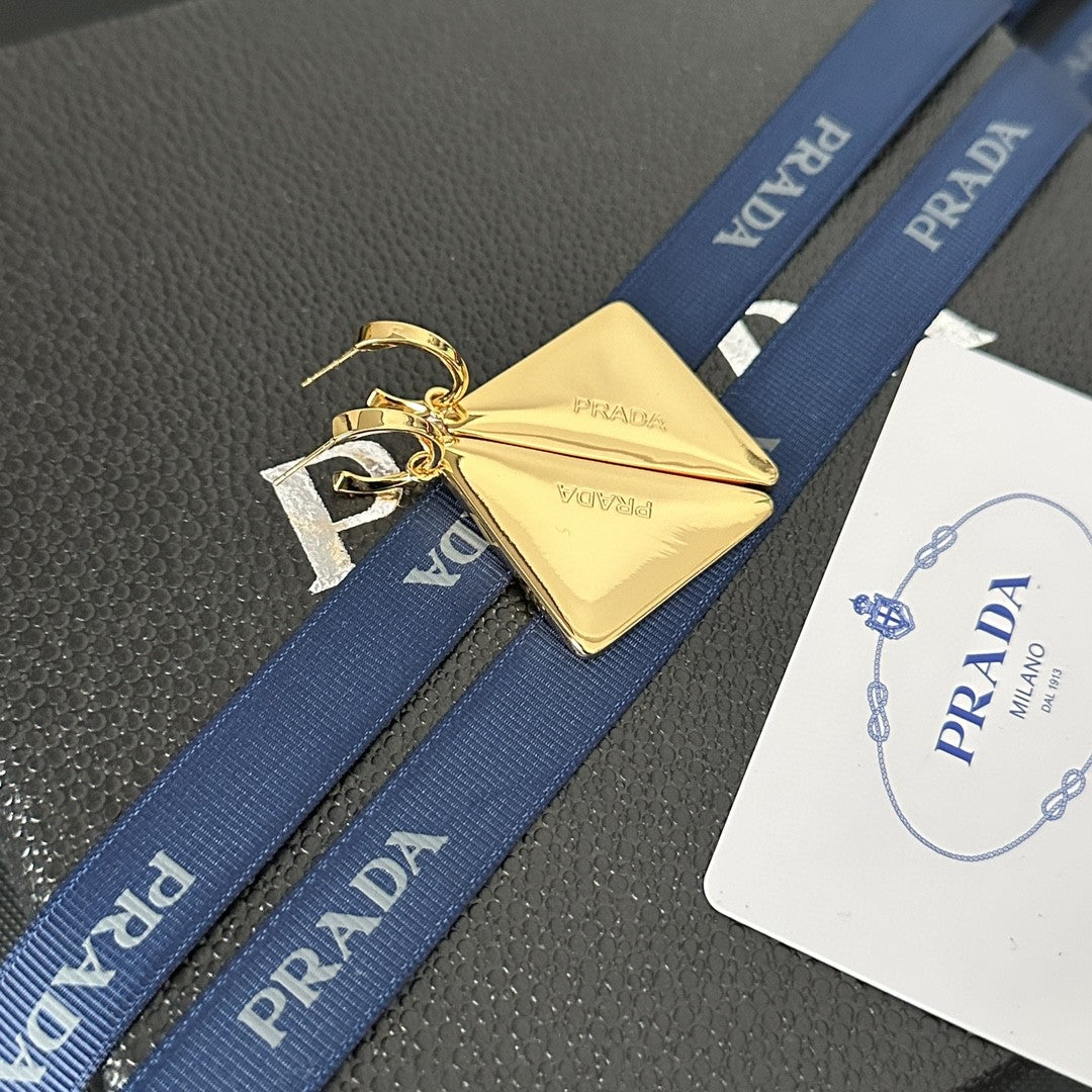 PRADA Logo Detail Earrings