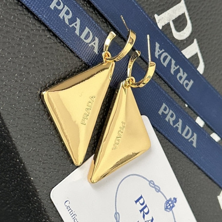 PRADA Logo Detail Earrings