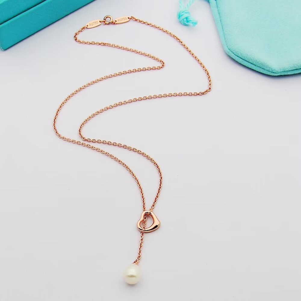 Tiffany & Co. Pearl Heart Necklace