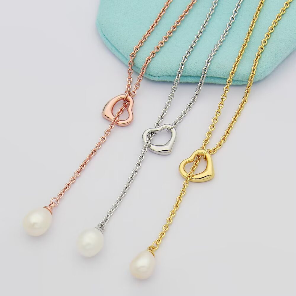 Tiffany & Co. Pearl Heart Necklace