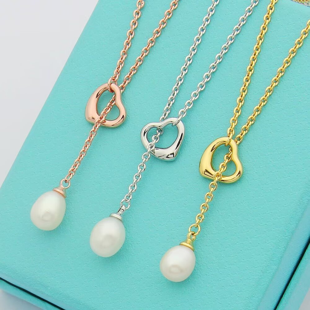 Tiffany & Co. Pearl Heart Necklace