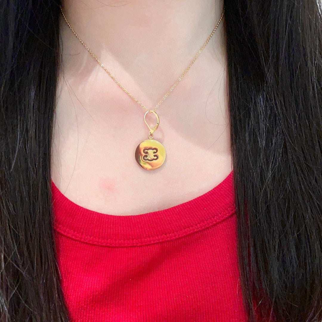 CELINE Brass Triomphe Necklace