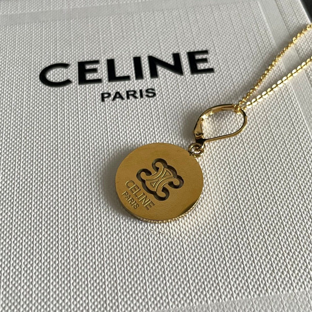 CELINE Brass Triomphe Necklace