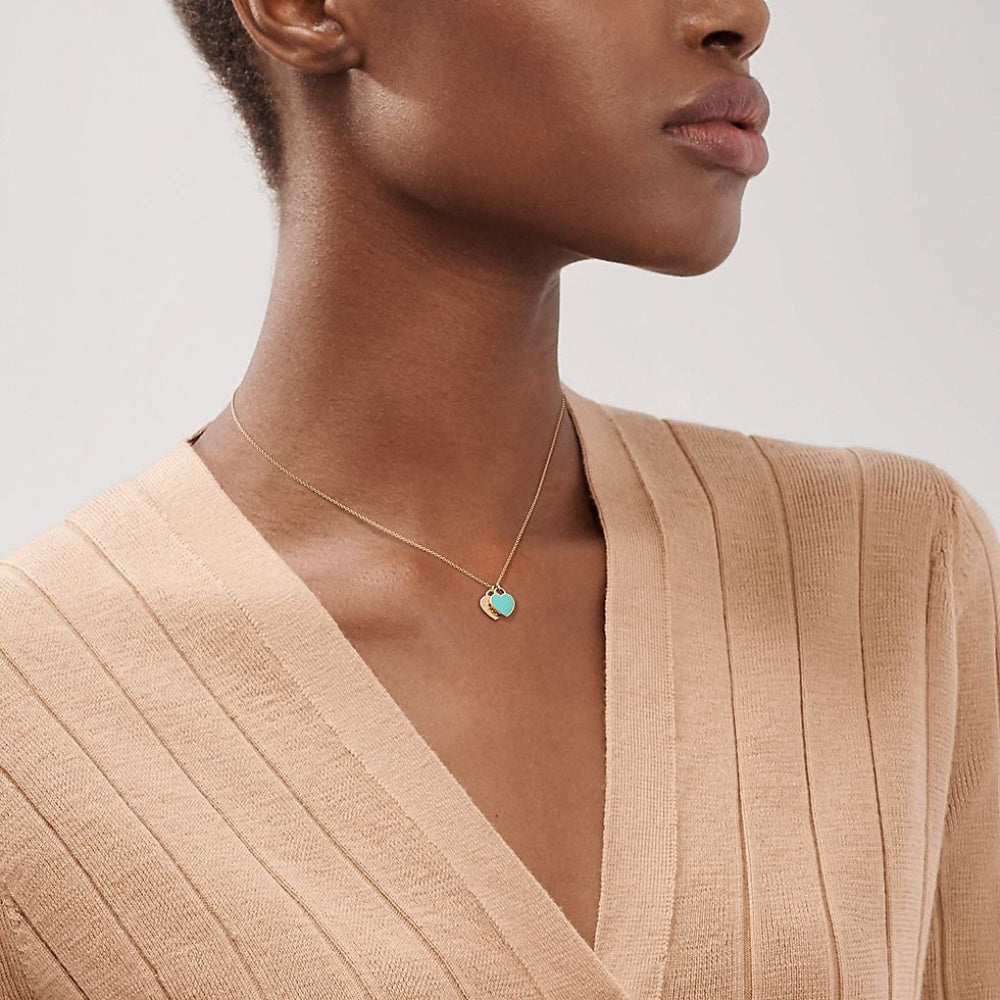 Tiffany & Co. Enamel Heart Necklace