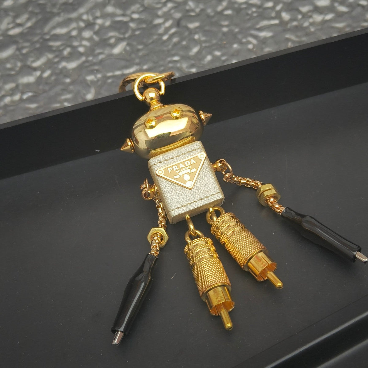 PRADA Stainless Steel Enamel Fashion Accessory