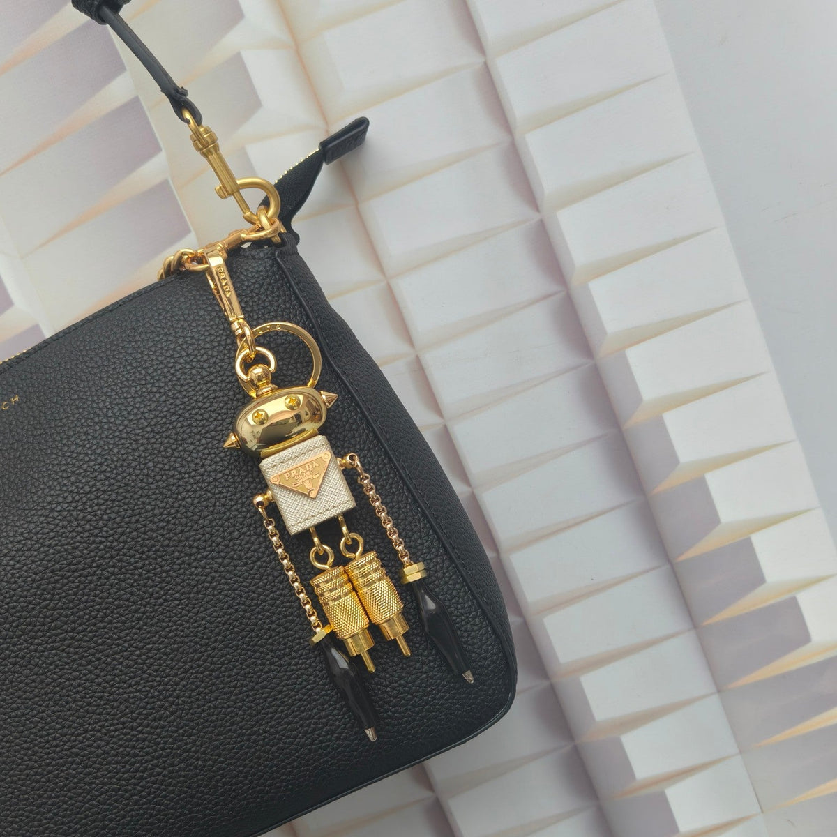 PRADA Stainless Steel Enamel Fashion Accessory