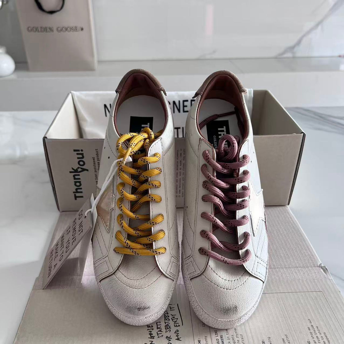 Golden Goose Vintage Distressed Sneakers #173