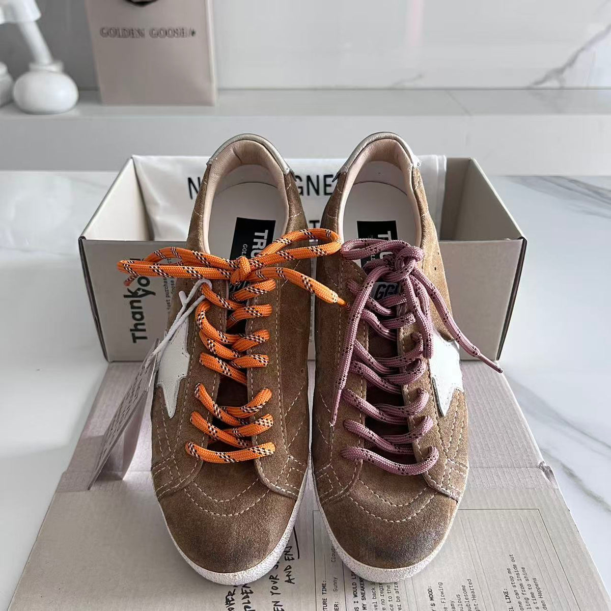 Golden Goose Vintage Distressed Sneakers #175