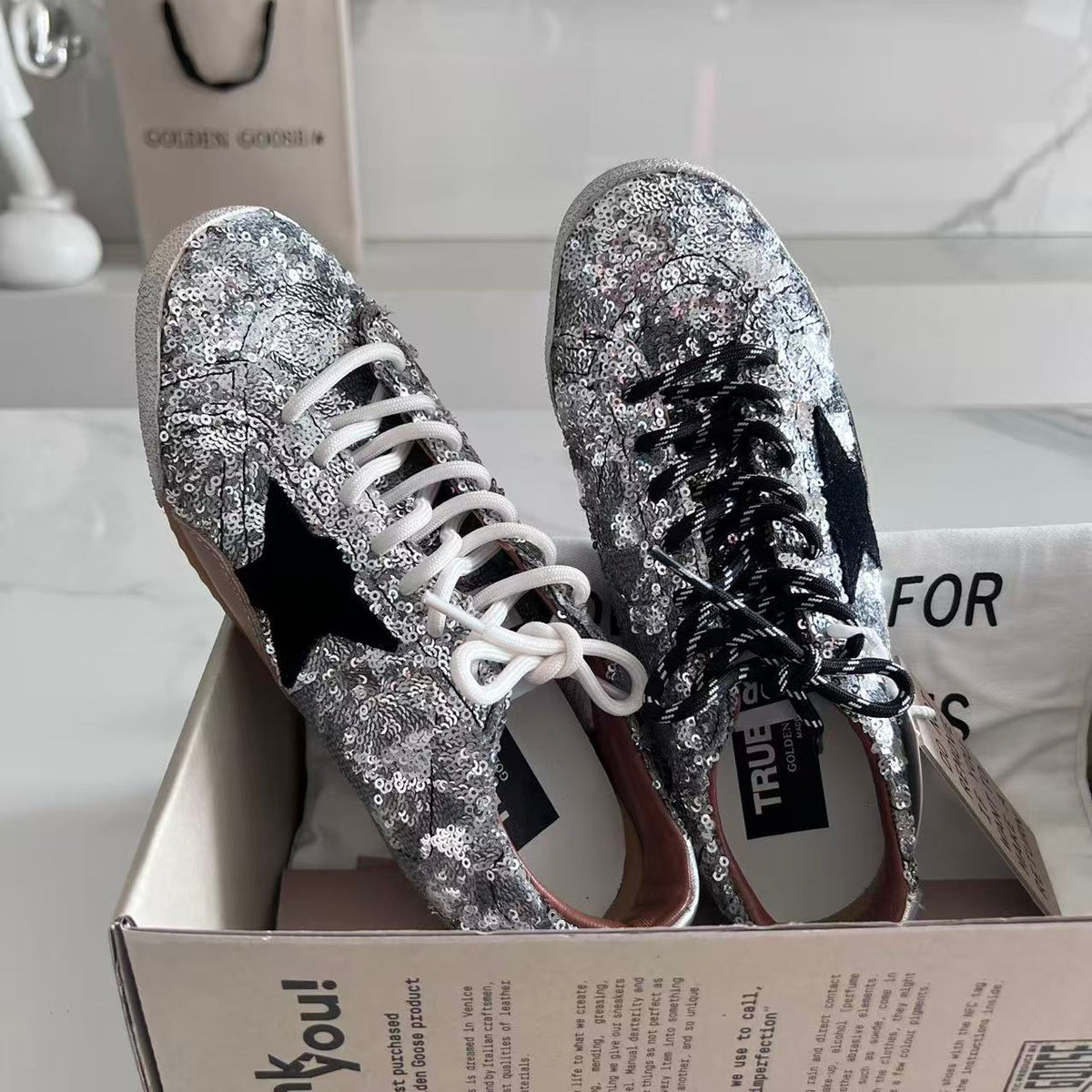 Golden Goose Vintage Distressed Sneakers #145