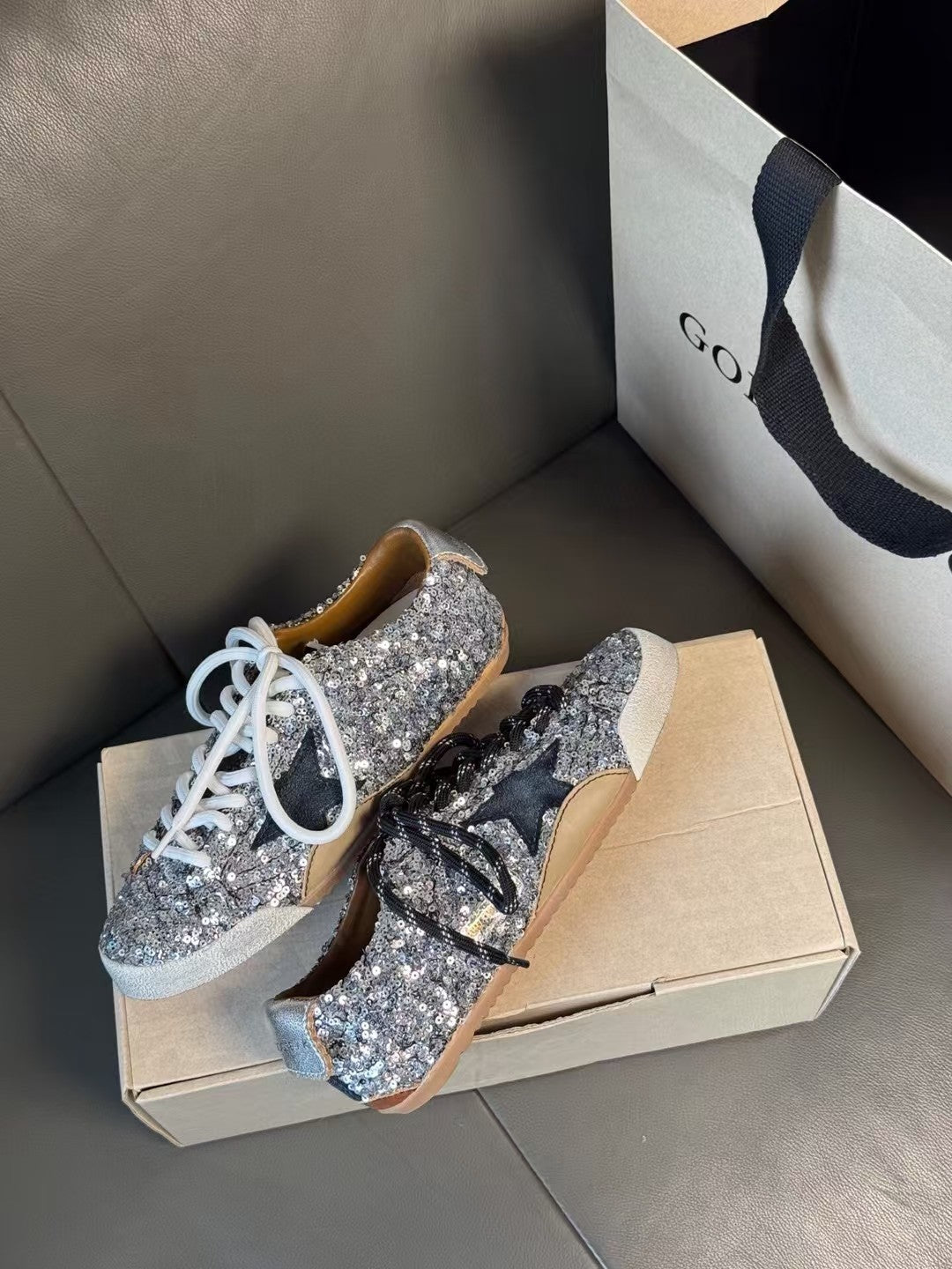 Golden Goose Vintage Distressed Sneakers #179