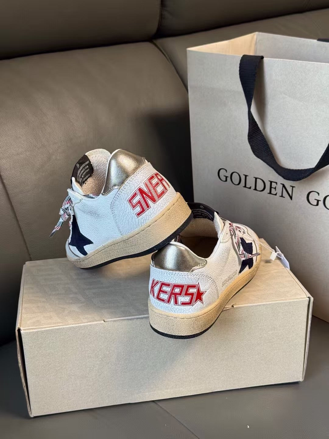 Golden Goose Vintage Distressed Sneakers #291